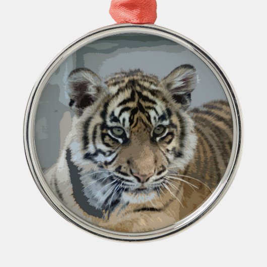 Tiger_2014_0901 Metalen Ornament (Voorkant)