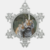 Tiger_2015_0401 Tin Sneeuwvlok Ornament (Voorkant)