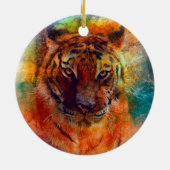 Tiger 2022 keramisch sieraad ornament (Achterkant)