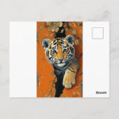 Tiger 3D-illusie Briefkaart (Achterkant)
