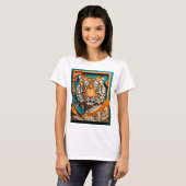 Tiger 3D Paper Art Design T-shirt (Voorkant volledig)
