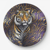 Tiger Abstracte kunst Papieren Bordje (Voorkant)