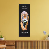 Tiger Achievement inspirerend motivatie offerte Canvas Afdruk (Insitu (Woonkamer))