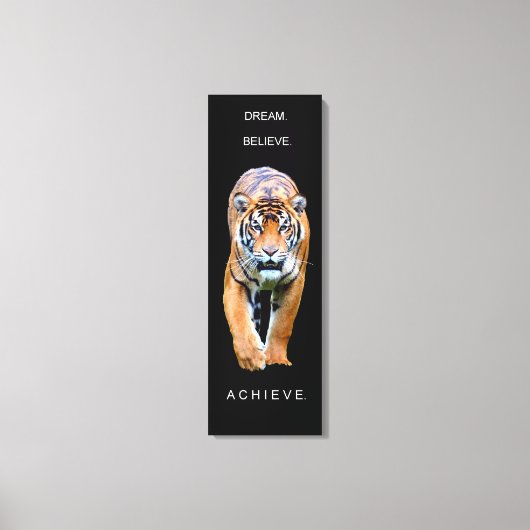 Tiger Achievement inspirerend motivatie offerte Canvas Afdruk (Voorkant)
