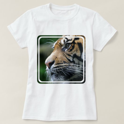 Tiger Afbeelding Dames uitgerust met T-shirt (Design voorkant)