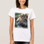 Tiger Afbeelding Dames uitgerust met T-shirt (Voorkant)