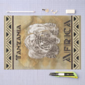 Tiger Africa Travel Poster Tissuepapier (Craft)