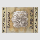 Tiger Africa Travel Poster Tissuepapier (Voorkant)