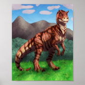 Tiger Allosaurus Poster (Voorkant)