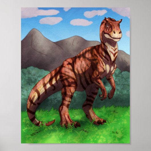 Tiger Allosaurus Poster (Voorkant)