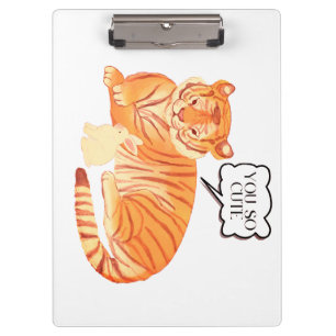 Tiger and Bunny Friendship - Leuke Dierenillustrat Klembord