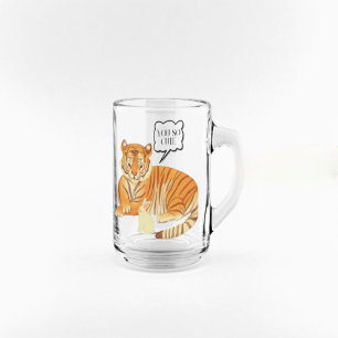 Tiger and Bunny Friendship - Leuke Dierenillustrat Matglas Koffiemok