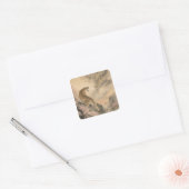 tiger and doragon vierkante sticker (Envelop)