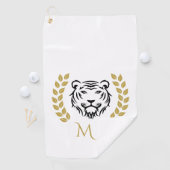 Tiger and Laurels Logo Golf Towel Golfhanddoek (Insitu)