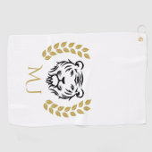 Tiger and Laurels Logo Golf Towel Golfhanddoek (Horizontaal)