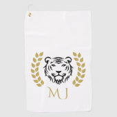 Tiger and Laurels Logo Golf Towel Golfhanddoek (Voorkant)