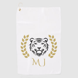 Tiger and Laurels Logo Golf Towel Golfhanddoek