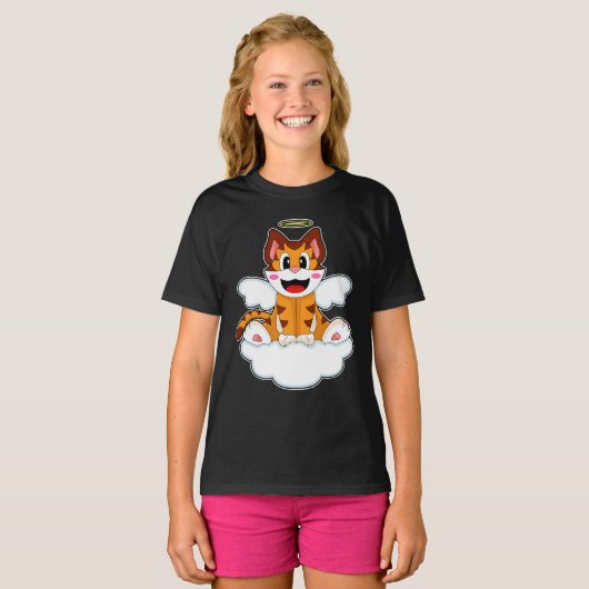 Tiger Angel vleugels T-shirt (Voorkant volledig)