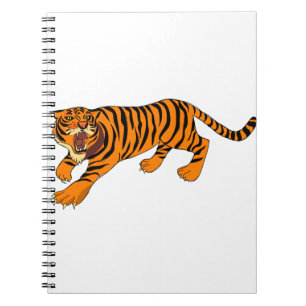 Tiger Animal Angry Roar Roaring Mammal Big Cat Notitieboek