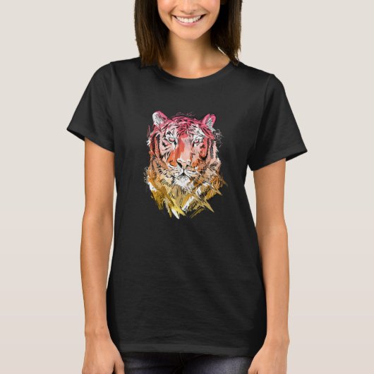 Tiger Animal Art Animal Lovers Premium T-shirt (Voorkant)