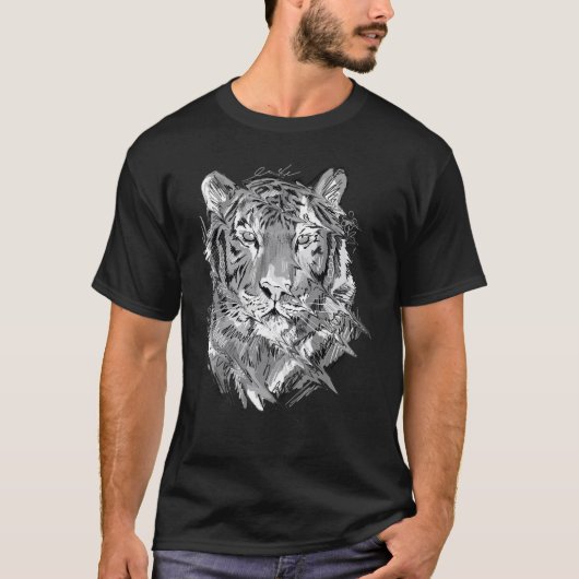 Tiger Animal Art Animal Lovers T-shirt (Voorkant)