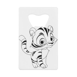 Tiger Animal Baby Cat Feline Cute Kawaii Creditkaart Flessenopener
