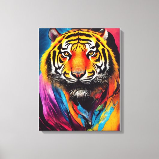 Tiger Animal Discovery Adventure Natuur Planet Ea Canvas Afdruk (Voorkant)