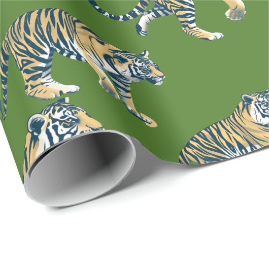 Tiger Animal Pattern Oerwoud Cadeaupapier (Rol Hoek)