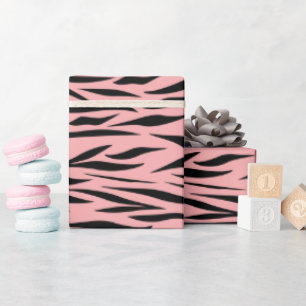 Tiger Animal Pattern Sweet Sixteen Pink Naadloos Cadeaupapier