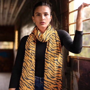 Tiger Animal Print Pattern Scarf Sjaal