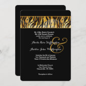 TIGER Animal Print Wedding V02 Kaart (Voorkant / Achterkant)