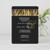 TIGER Animal Print Wedding V02 Kaart (Staand voorkant)