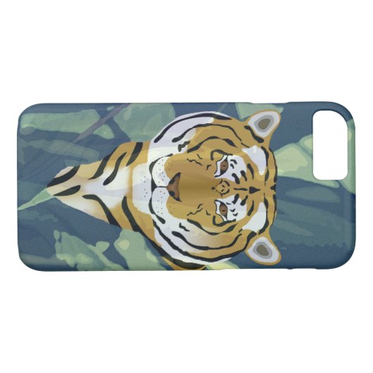 Tiger Apple iPhone 8/7, Barely daar Phone Case (Achterkant (Horizontaal))