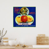 Tiger Apples Watsonville California Poster (Keuken)