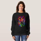 Tiger Art Animal Lovers Colourful Premium Trui (Voorkant volledig)