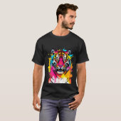 Tiger Art Bella+Canvas T-shirt (Voorkant volledig)