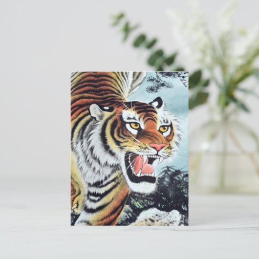 Tiger Art Briefkaart (Staand voorkant)