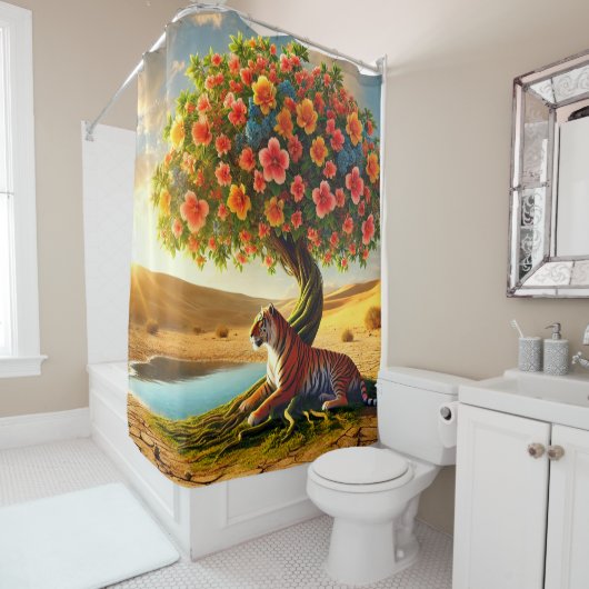 Tiger Art Douchegordijn (In situ)