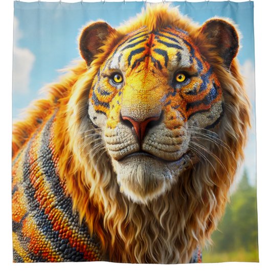 Tiger Art Douchegordijn (Voorkant)