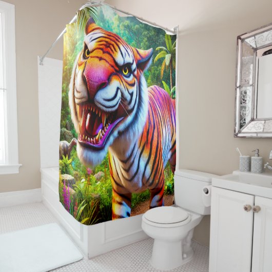 Tiger Art Douchegordijn (In situ)