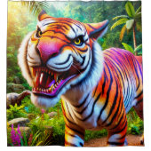 Tiger Art Douchegordijn (Voorkant)