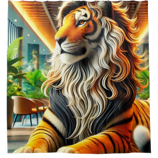 Tiger Art Douchegordijn (Voorkant)