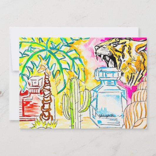 Tiger Art Feestdagenkaart (Voorkant)