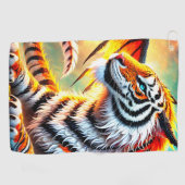 Tiger Art Golfhanddoek (Horizontaal)