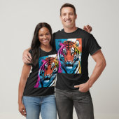 Tiger Art Mannen Bella+Canvas T-shirt (Unisex)