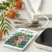 Tiger Art Monogram Sleutelhanger (Voorkant Rechts)