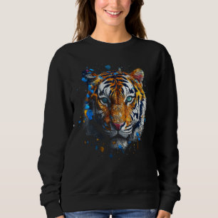 Tiger artwork - Kleurrijke dierenkunst Tiger Trui