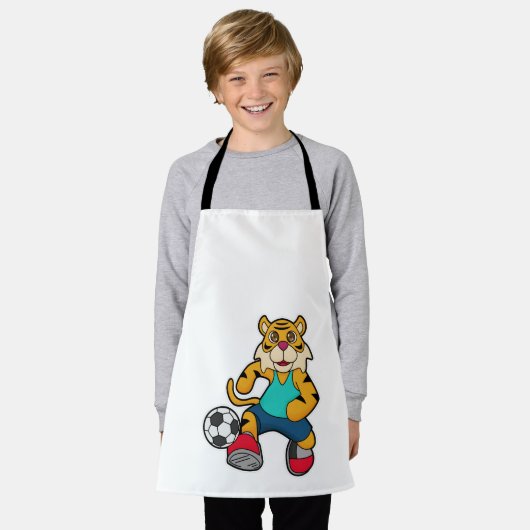 Tiger as Soccer player with Soccer ball Schort (Gedragen)