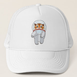 Tiger as Spaceman Costume Trucker Pet