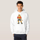 Tiger at Boxing with Boxing gloves Hoodie (Voorkant volledig)